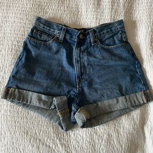 BDG dark wash mom jeans